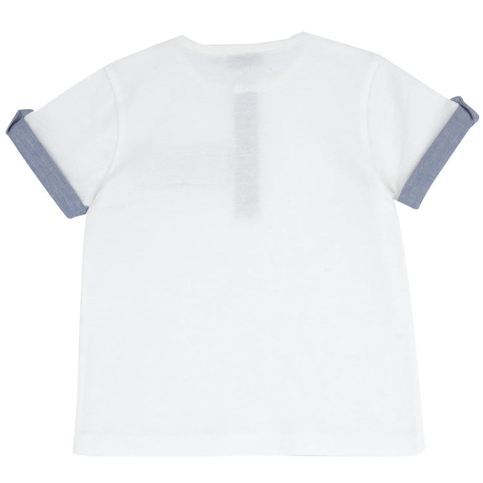 Boys White Knitted T-shirt