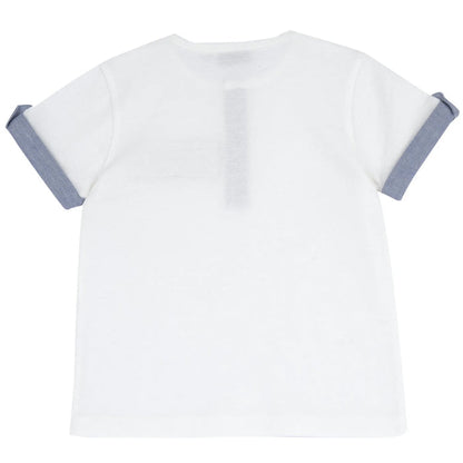 Boys White Knitted T-shirt