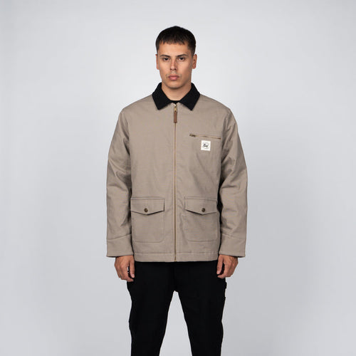 Casaca Reef Men Full Zipper Beige Black