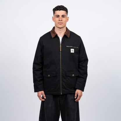 Casaca Reef Men Full Zipper Black Beige