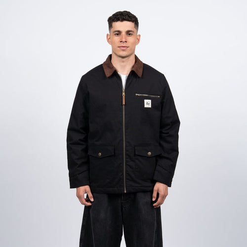 Casaca Reef Men Full Zipper Black Beige