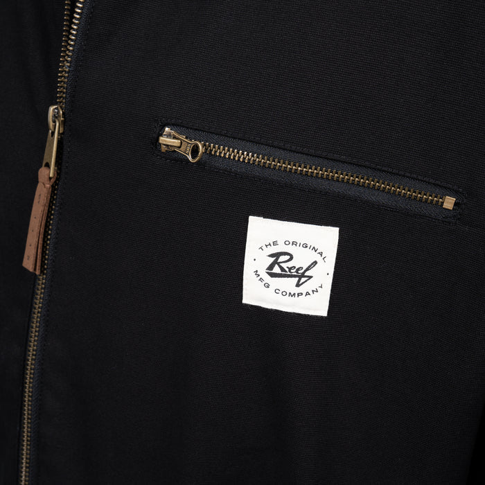 Casaca Reef Men Full Zipper Black Beige