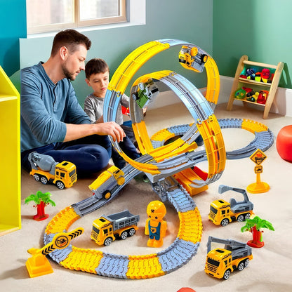 Children's Climbing Track Engineering Vehicle Train Toy 🇨🇳