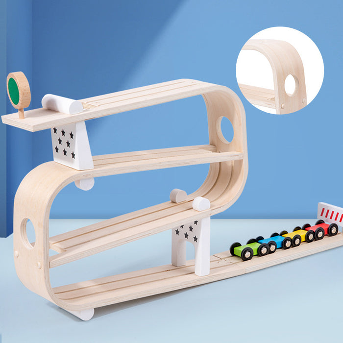 Children's Wooden Rapid Gliding Car Track Baby Car Educational Toys 🇨🇳