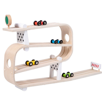 Children's Wooden Rapid Gliding Car Track Baby Car Educational Toys 🇨🇳