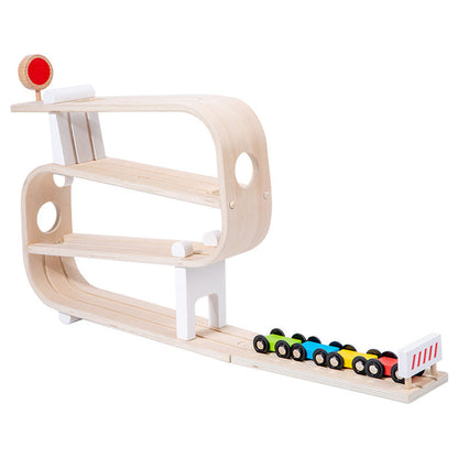 Children's Wooden Rapid Gliding Car Track Baby Car Educational Toys 🇨🇳