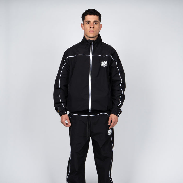 Cortaviento Colo-Colo Urbano Negro y Blanco i26
