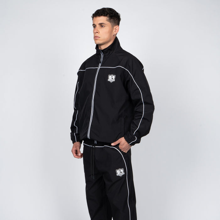 Cortaviento Colo-Colo Urbano Negro y Blanco i26