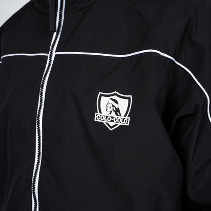 Cortaviento Colo-Colo Urbano Negro y Blanco i26