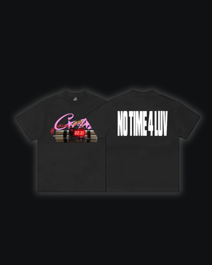 S / "No Time 4 Luv" Bomb Black/Pink
