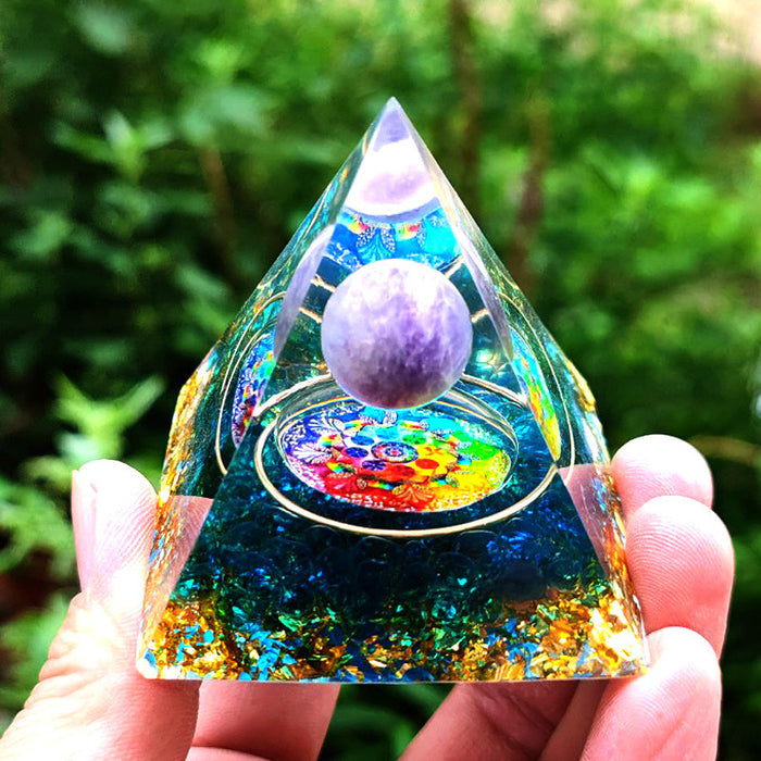Crystal Ball Pyramid Crushed Stone Drip 🇨🇳