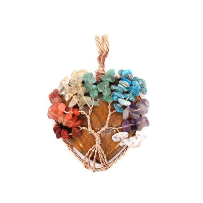 Crystal Heart-shaped Colorful Gravel Handmade Winding Pendant 🇨🇳
