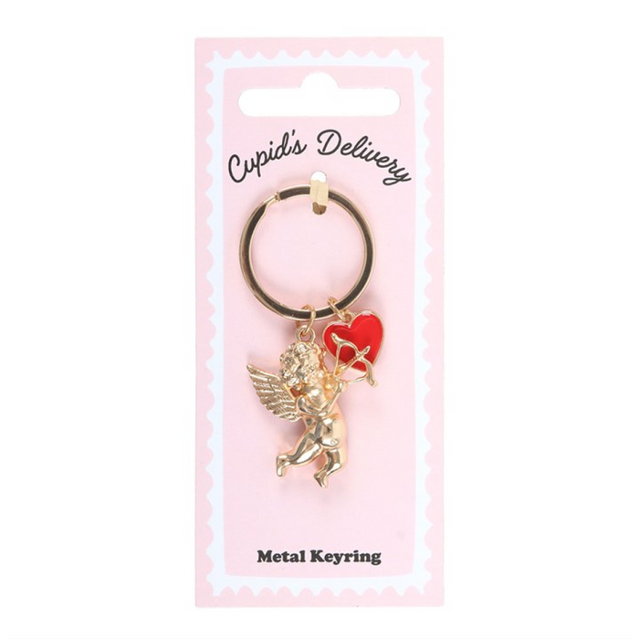 Cupid's Delivery Cherub Keyring 🇬🇧