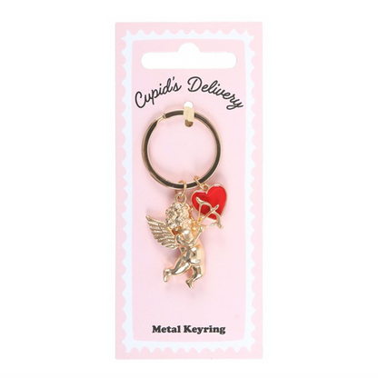 Cupid's Delivery Cherub Keyring 🇬🇧