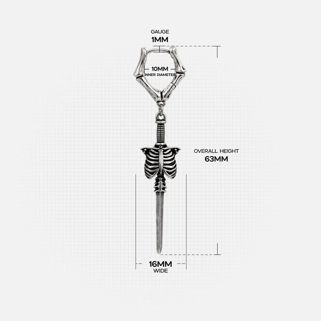 RIBCAGE BLADE EARRINGS