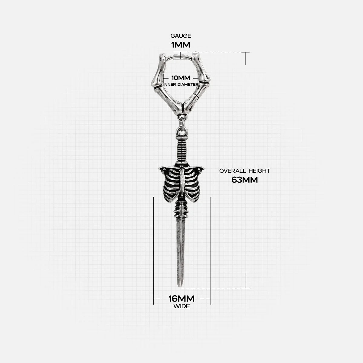 RIBCAGE BLADE EARRINGS