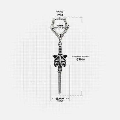RIBCAGE BLADE EARRINGS