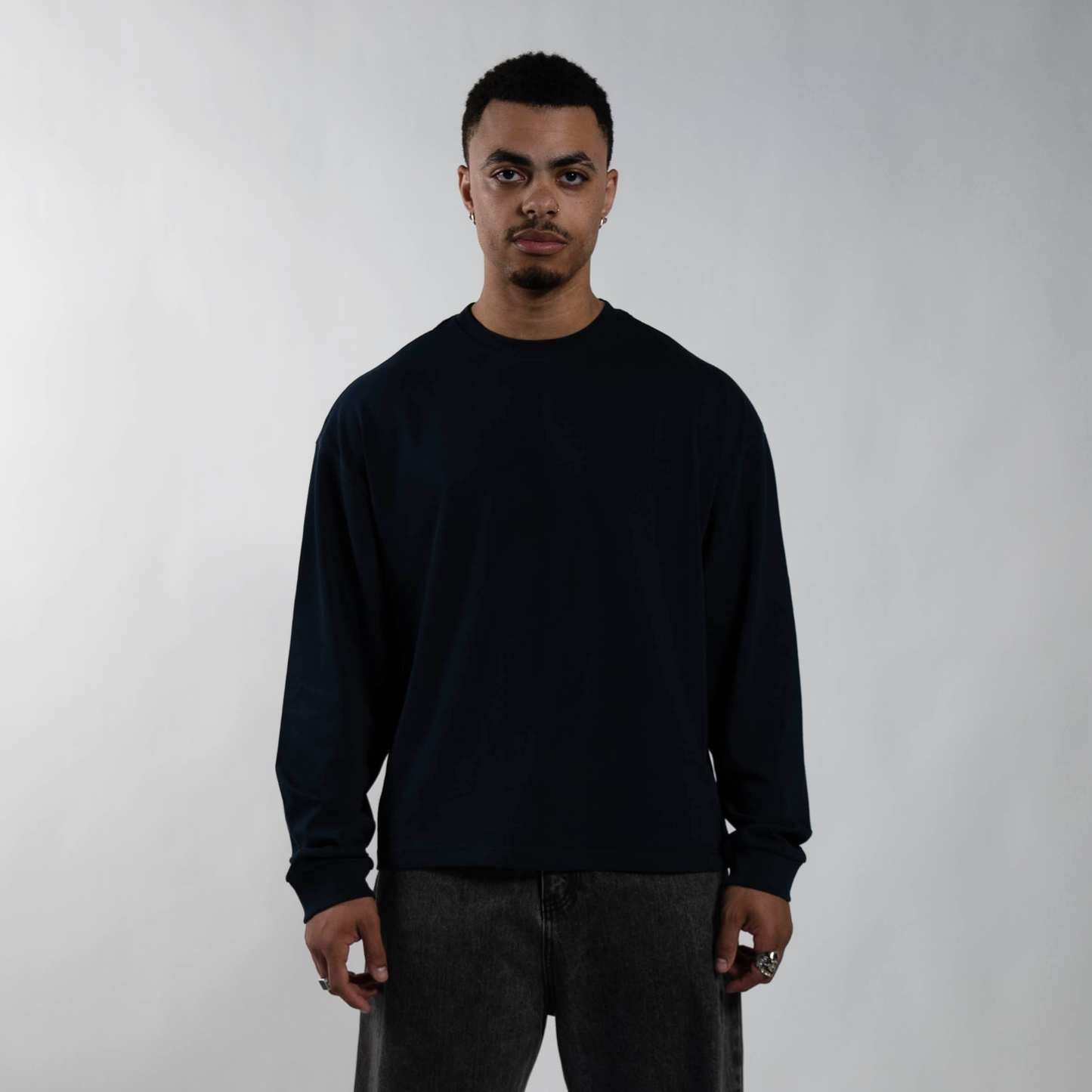 300 GSM 'Dark Navy' Long Sleeve Tee