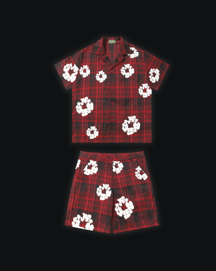 S / Flannel Red/White
