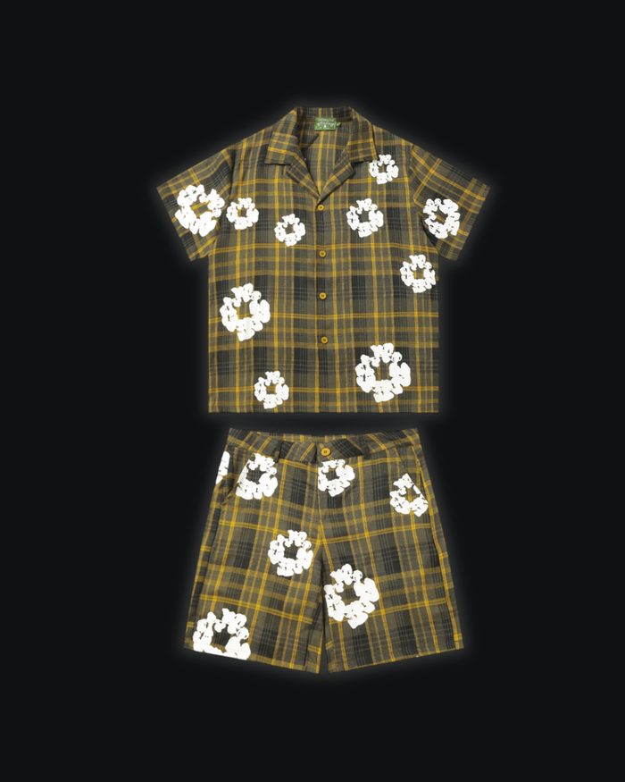 S / Flannel Yellow/White