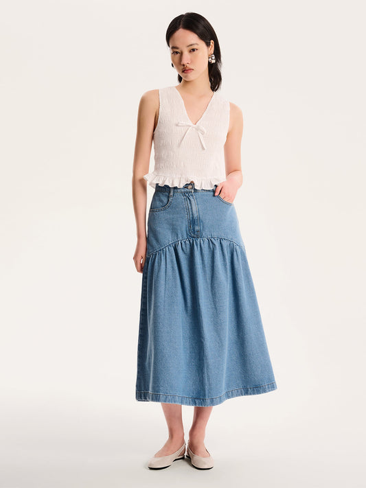 Ellie-May Skirt in Light Wash