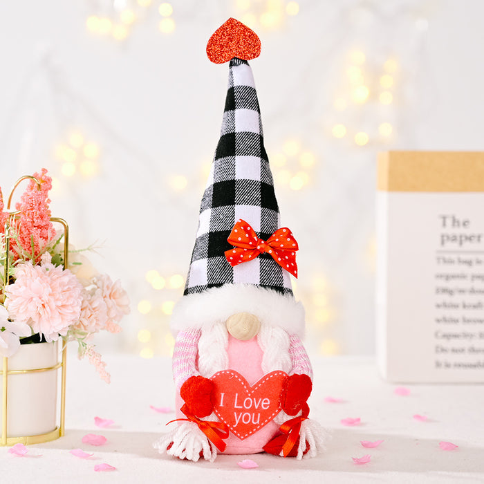 Faceless Gnome Plush Doll Love Heart Elf Doll Home Desktop Ornaments 🇨🇳