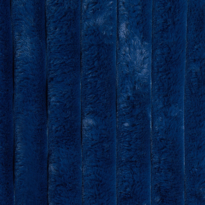 Faux Fur Thick Ribbed Throw - Navy 🇬🇧