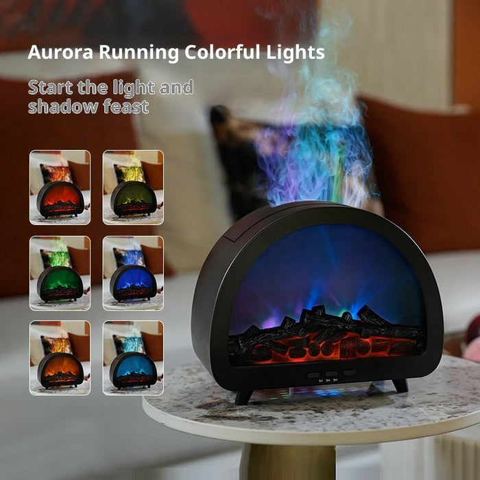 Fireplace Flame Aroma Diffuser Desktop Remote Control Colorful Atmosphere Light 🇨🇳