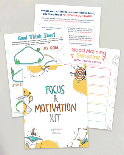 Focus & Motivation Kit PDF (Ages 5-12)