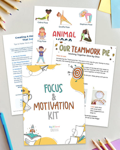 Focus & Motivation Kit PDF (Ages 5-12)