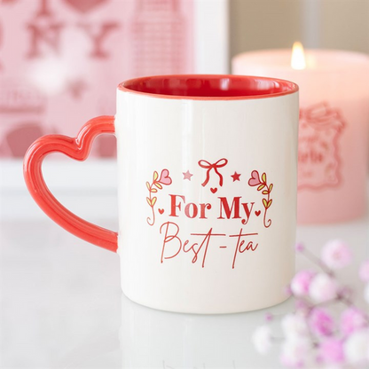 For My Best-Tea Mug with Heart Handle 🇬🇧