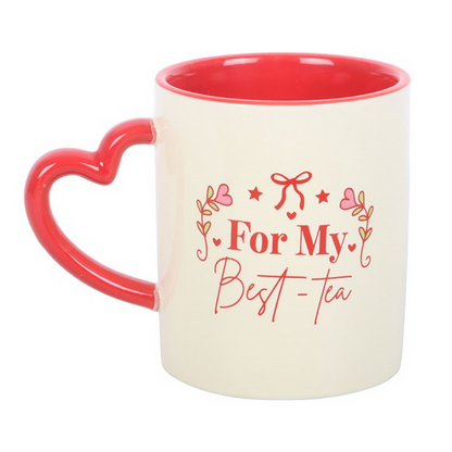 For My Best-Tea Mug with Heart Handle 🇬🇧