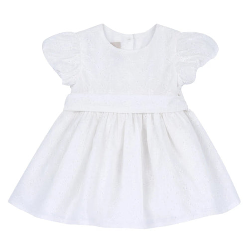 Girls Bronze Self Design Dress