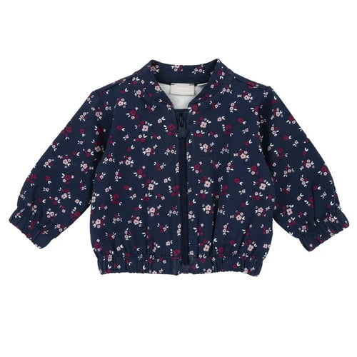 Girls Dark Blue Printed Sweatshirt