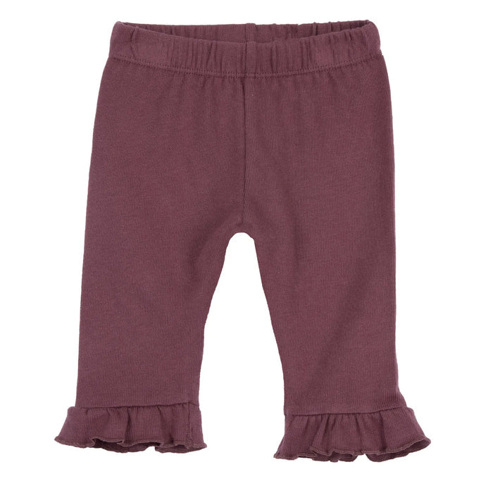 Girls Dark Pink Self Design Trouser