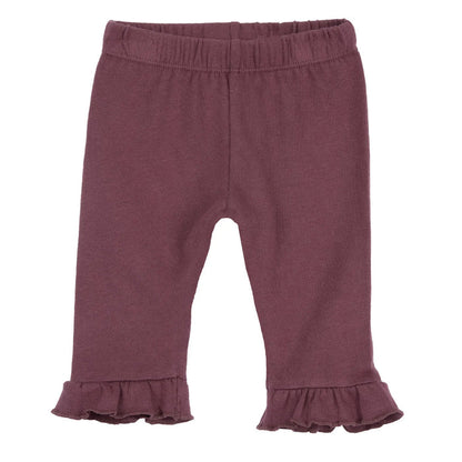 Girls Dark Pink Self Design Trouser