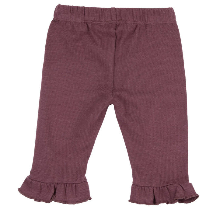 Girls Dark Pink Self Design Trouser