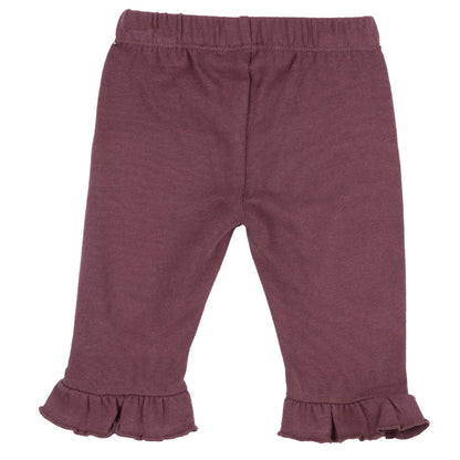 Girls Dark Pink Self Design Trouser