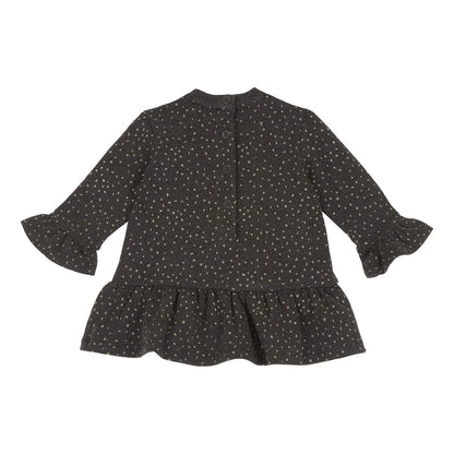 Girls Grey Printed A-Line Dress
