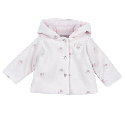 Girls Light Pink Embroidered Sweatshirt
