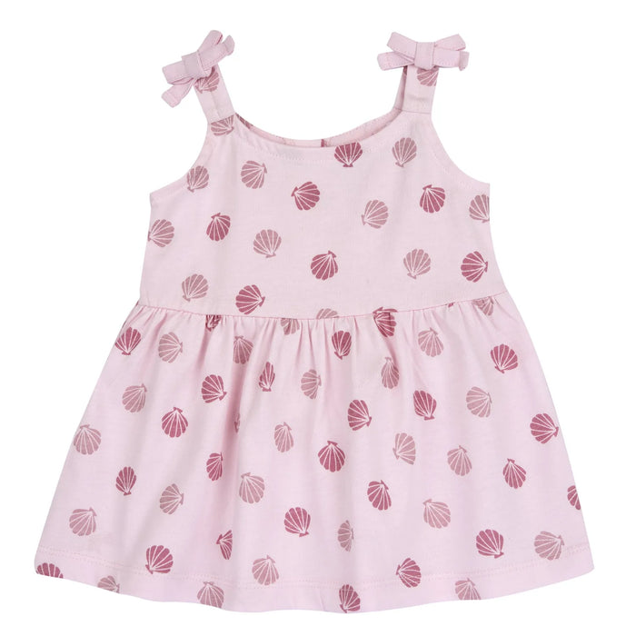 Girls Light Pink Printed Dress