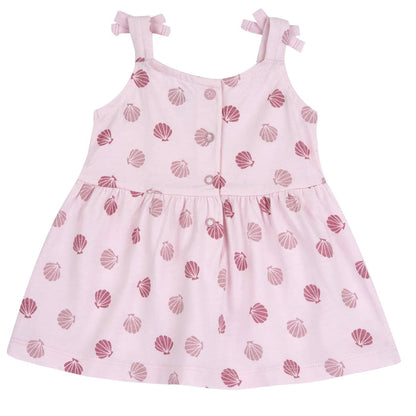 Girls Light Pink Printed Dress