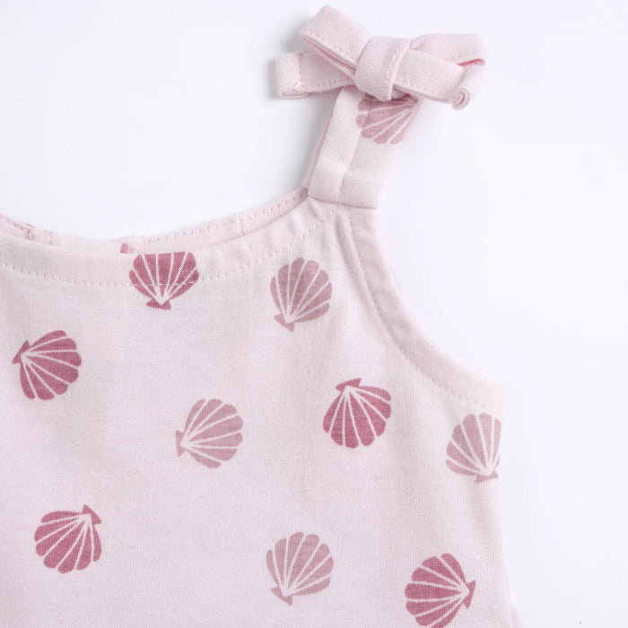 Girls Light Pink Printed Dress