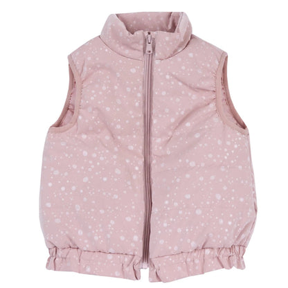 Girls Light Pink Printed Jacket