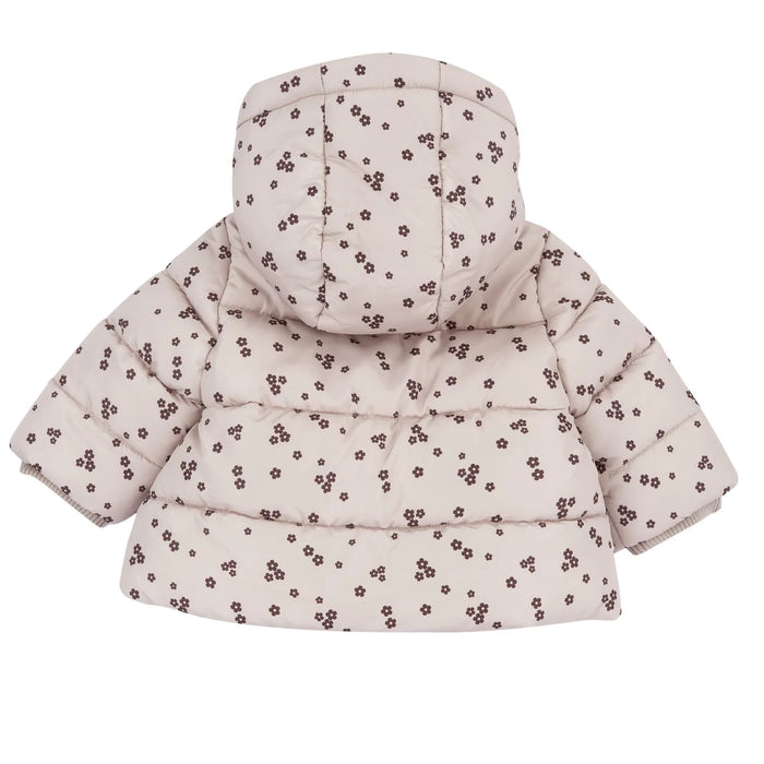 Girls Light Pink Printed Polyester Jacket