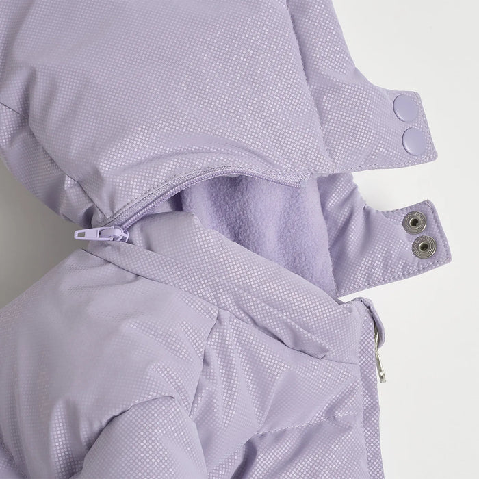 Girls Lilac Solid Jacket
