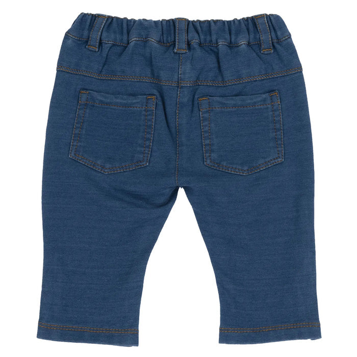 Girls Medium Blue Solid Jeans