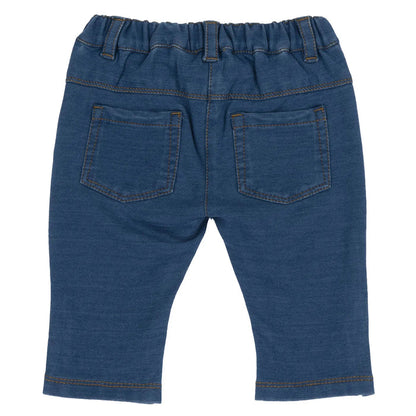 Girls Medium Blue Solid Jeans