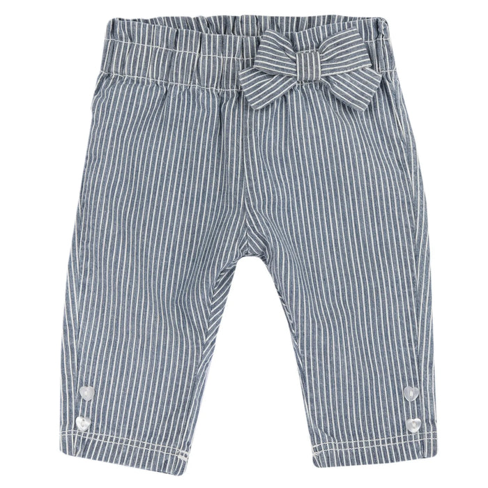 Girls Medium Blue Striped Trouser
