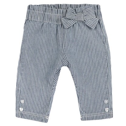 Girls Medium Blue Striped Trouser